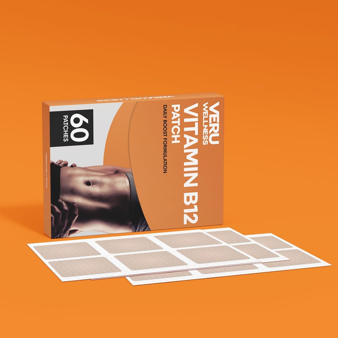 Veru Wellness Parche de Energía B12 con Garcinia - Parche de Liberación Gradual (60 Parches)