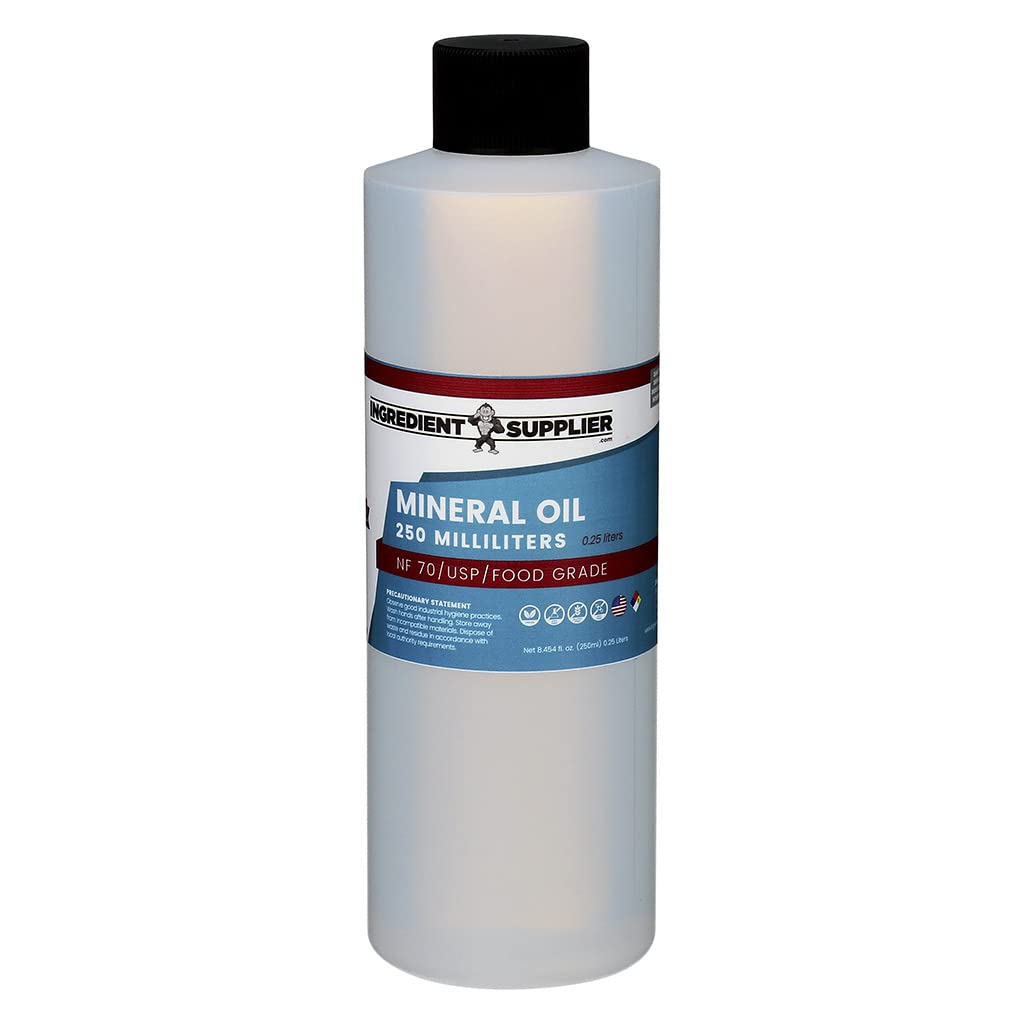 Aceite Mineral USP/NF Grado (250ml) - Vegano - No OGM - Fabricado en EE.UU.