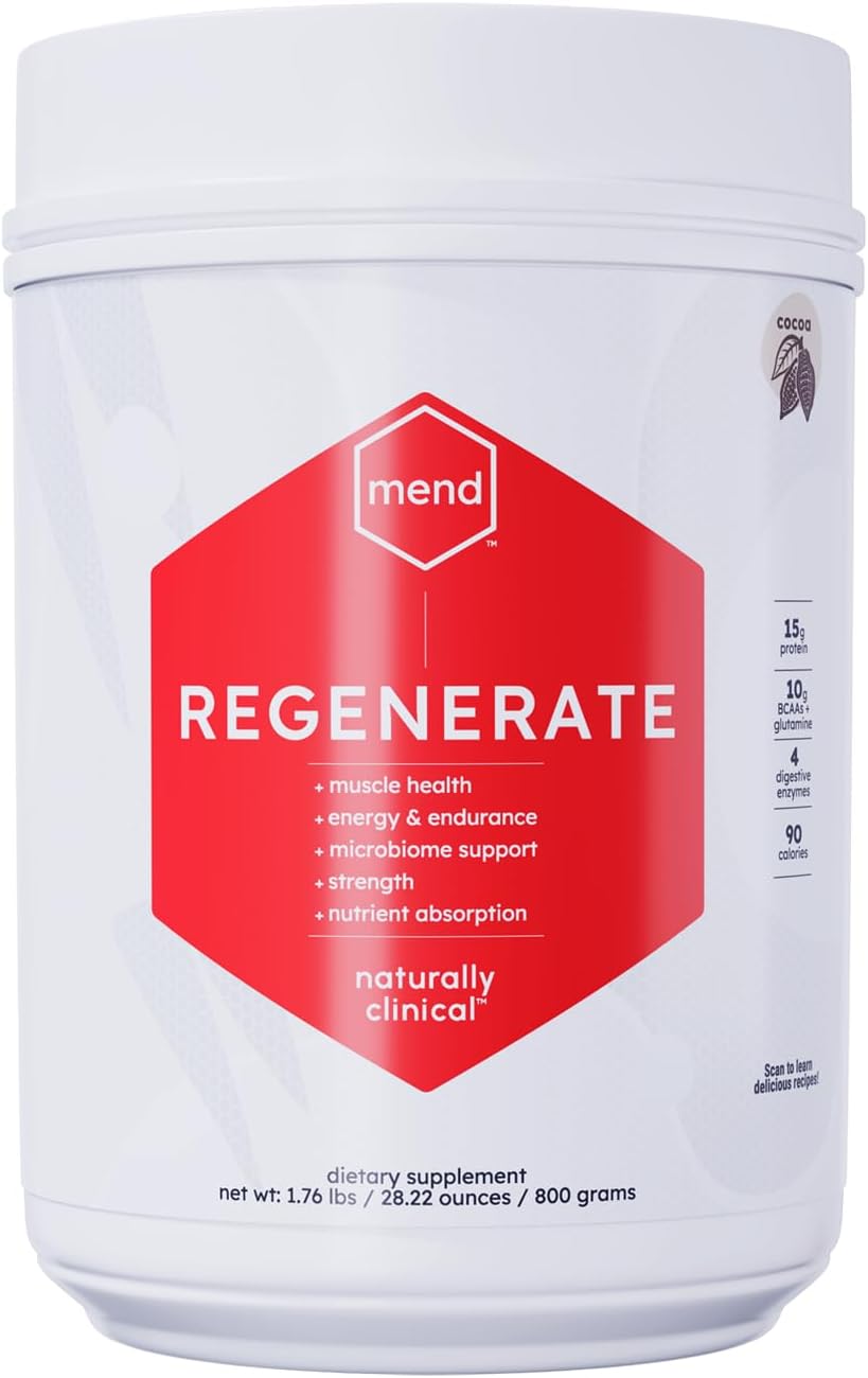 MEND Regenerate - Proteína de Suero con Vitaminas y HMB para Recuperación Post Entreno - 20 Servicios (Cacao)