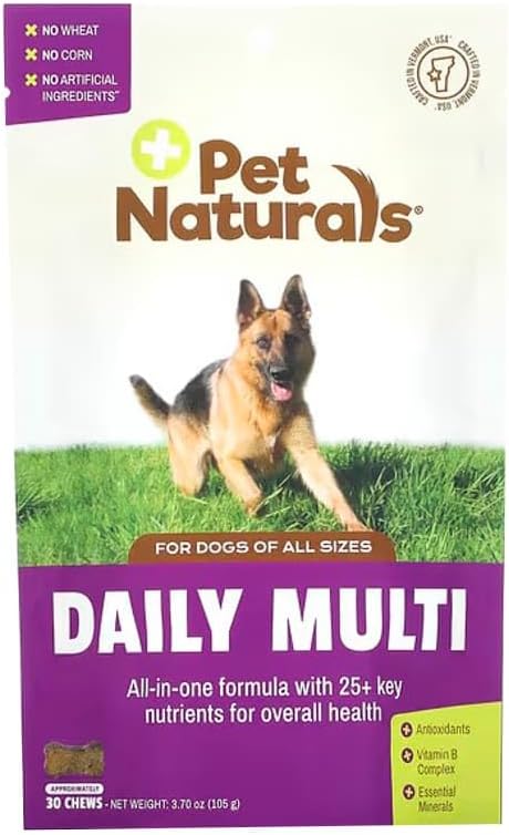 Pet Naturals Multivitamínico Diario para Perros, Sabor Vegetal, 30 Chews