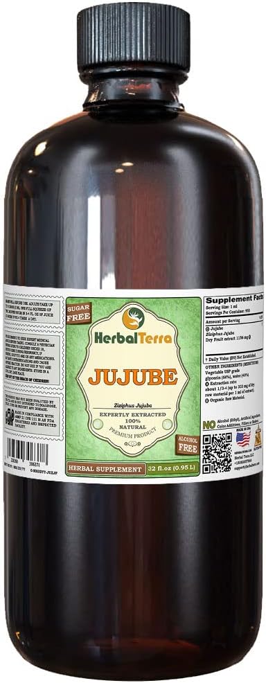 Jujube (Ziziphus Jujuba) Glicerito - Extracto Líquido Sin Alcohol - 5x60 ml