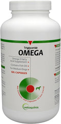 Vetoquinol Triglyceride Omega - Aceite de Pescado para Perros y Gatos - 250 Cápsulas