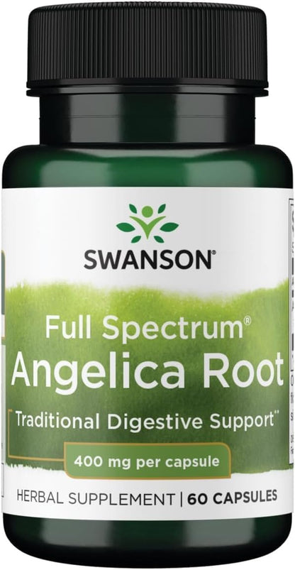 Swanson Full Spectrum Raíz de Angélica 400 mg 60 Cápsulas – Image 1