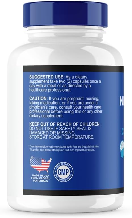 Neuro Thrive Suplemento Cerebral – Memoria y Función Cognitiva con PQQ (60 Cápsulas)