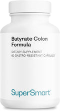 Supersmart Butyrate Colon Formula (Fórmula Avanzada) - con Cúrcuma, MicrobiomeX y Aceite de Menta - Vegano y Sin Gluten - 60 Cápsulas Gastrorresistentes