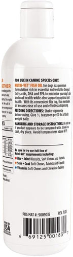 Nutri-Vet Aceite de Pescado para Perros, Suplemento de Omega 3 para Piel y Pelaje, 473 ml