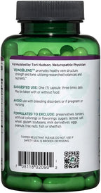 Vitanica VeinoBlend - Suplemento circulatorio con Bromelina, Gotu Kola y Vitamina C - 90 cápsulas
