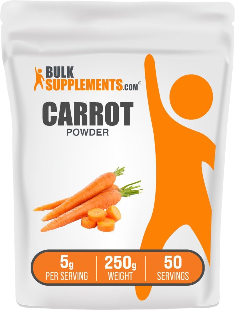 BulkSupplements.com Polvo de Zanahoria - Suplemento Superfood Vegano Sin Gluten, 1 kg