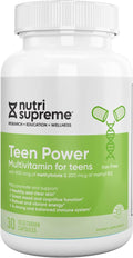 Multivitamínico para Adolescentes Nutri Supreme – Vitaminas para Chicos y Chicas de 12 a 17 Años, Fórmula Completa con Vitaminas C, D, E y Complejo B, 30 Cápsulas