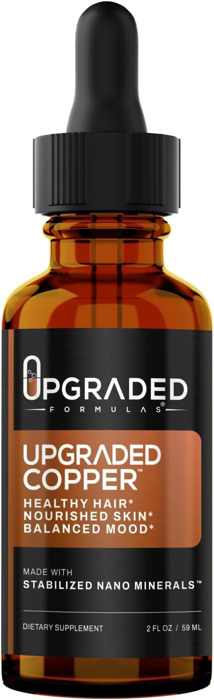 Upgraded Formulas Cobre Líquido con Nano Minerales - Cabello Saludable, Piel Nutrida y Equilibrio - Vegano, Paleo (60 ml)