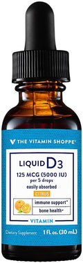 The Vitamin Shoppe Vitamina D3 Líquida 5000 UI - Sabor Cítricos