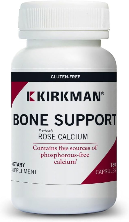 Kirkman Bone Support - Suplemento de Calcio para Huesos, 180 Cápsulas Vegetarianas