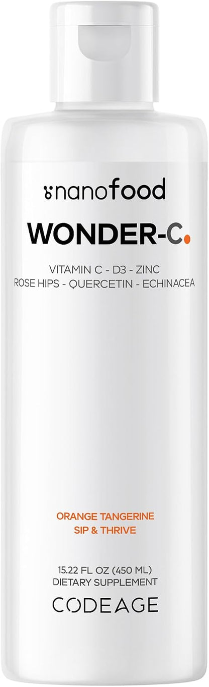 Codeage Nanofood Wonder-C - Líquido Liposomal de Vitamina C con D3, E, Zinc y Extractos Vegetales – Image 1