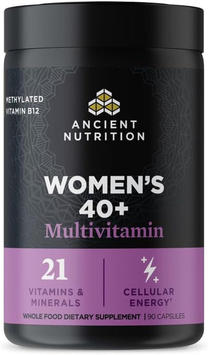 Ancient Nutrition Multivitamínico para Mujeres 40+, 90 Cápsulas - Apoyo Óseo e Inmunitario – Image 1