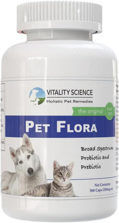 Vitality Science Pet Flora – Probióticos Naturales para Perros y Gatos | Salud Digestiva | 250 Cápsulas – Image 8
