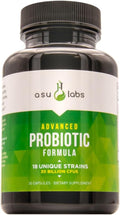 ASULABS® Fórmula Probiótica Avanzada – 18 Cepas, 30 Billones de UFC, Cápsulas Vegetarianas