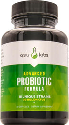 ASULABS® Fórmula Probiótica Avanzada – 18 Cepas, 30 Billones de UFC, Cápsulas Vegetarianas