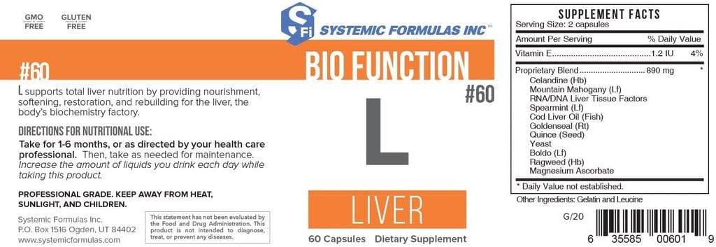 Systemic Formulas L - Liver 60 Cápsulas
