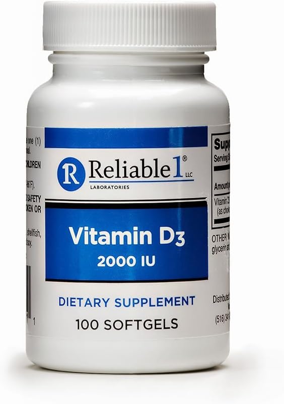 Reliable Vitamina D3 2000 UI, 100 Cápsulas Blandas