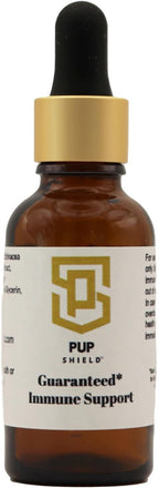 Pup Shield Fórmula de Apoyo Inmunológico Natural para Perros con Probióticos, Hoja de Olivo, Cola de Pavo y Equinácea, 30 Días