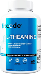 fitcode L-Teanina 200mg Cápsulas para Enfoque y Relajación