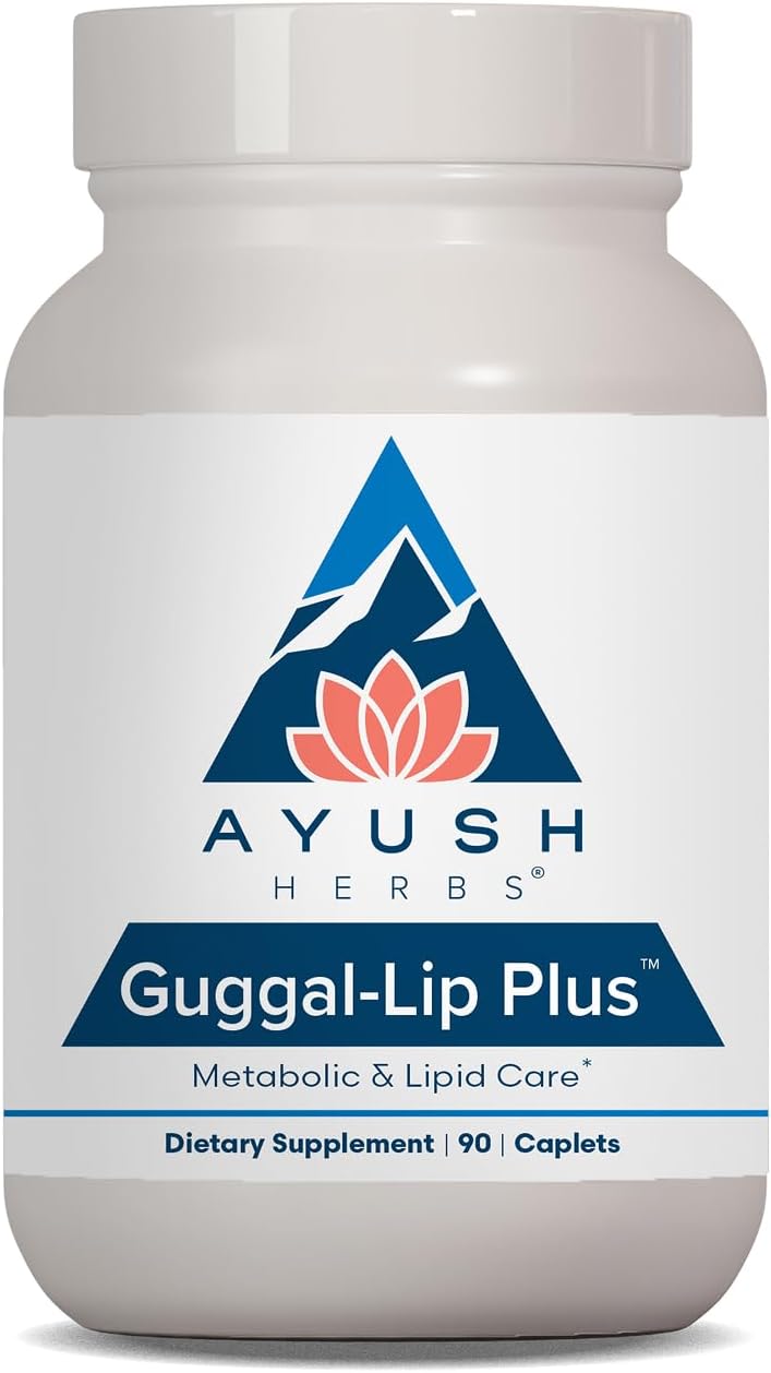 Ayush Herbs Guggal-Lip Plus - Suplemento Metabólico Ayurvédico - 90 Comprimidos