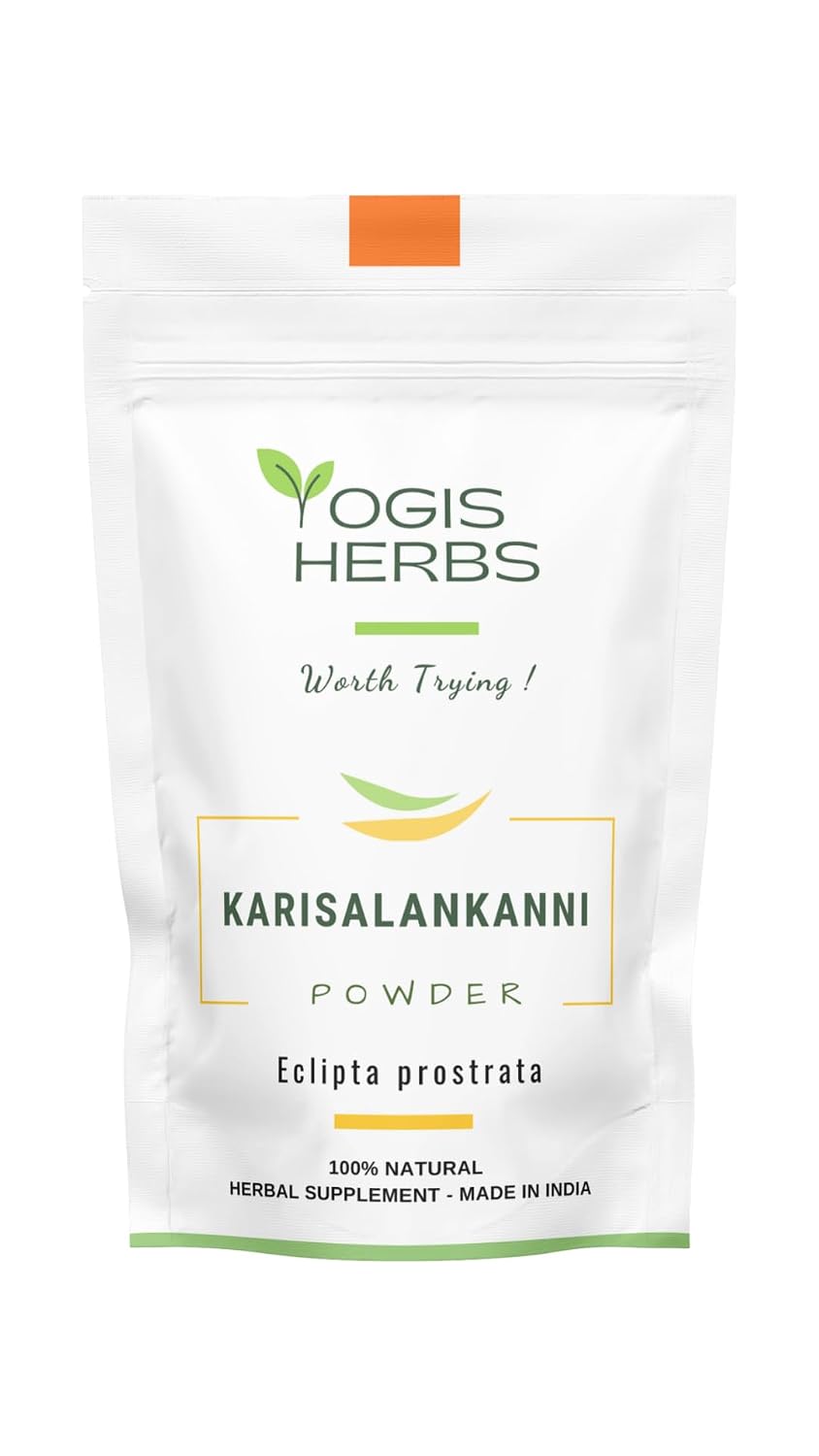 Polvo de Bhringraj (Karisalankanni) Puro - Cuidado Capilar Ayurvédico - YOGIS HERBS