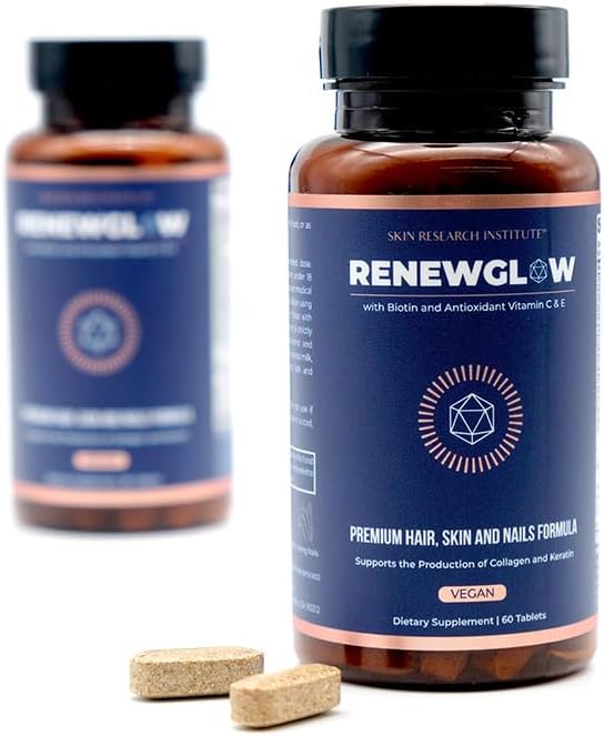 Renewglow Biotin 5000mcg – Complemento para Cabello, Piel y Uñas con 27 Nutrientes