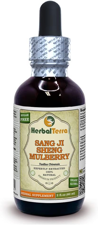 Tintura de Sang Ji Sheng (Taxillus Chinensis) - Extracto Líquido de Tallo Seco - 30 Botellas de 60 ml