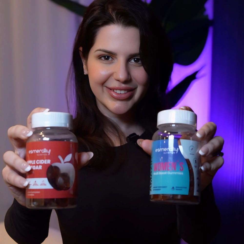 Esmerally Women's Pack - Multivitamin para Mujer y Gummies de Vinagre de Manzana - 120 Gummies - Sabor Fruta Natural - Sin Gluten y No Transgénico