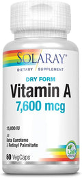 Solaray Vitamin A Dry Form 7500 mcg 60 VegCaps