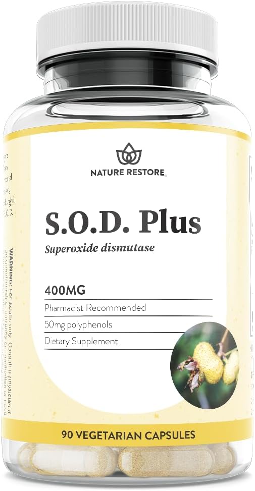 Cápsulas de Suplemento de Superóxido Dismutasa (SOD). Alta Actividad Enzimática Similar a SOD para el Envejecimiento Celular y la Longevidad. 100% Vegano. Enzima Antioxidante Maestra Primaria para el Apoyo Mitocondrial y el Resplandor Interno de la Piel