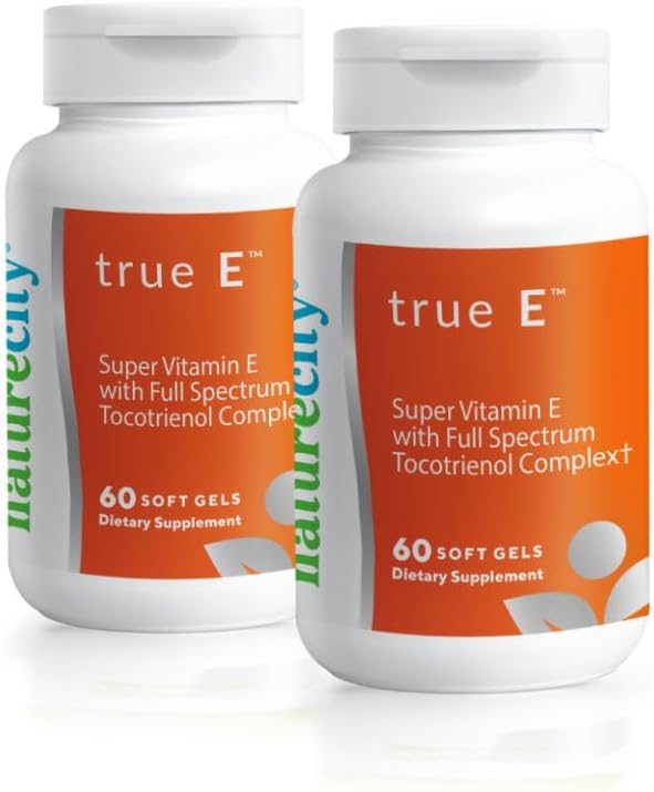 NatureCity True-E Vitamina E con Tocotrienoles y Alfa Tocoferol Natural | Complejo de Vitamina E No OGM | 60 Cápsulas Blandas
