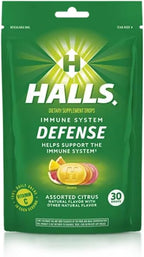 Halls Defense Vitamin C Drops Surtido Cítrico - 30 uds, Pack de 3