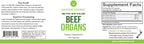 Antler Farms - Órganos de Ternera 100% Puros de Nueva Zelanda - Corazón, Hígado, Riñón, 180 Cápsulas, 400mg - Alimentados con Pasto, Procesado en Frío, Sin rBGH ni Rellenos