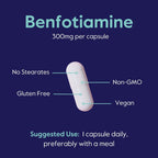 BESTVITE Benfotiamina 300 mg (240 Cápsulas Vegetales) - Sin Estearatos - Vegano - No GMO - Sin Gluten