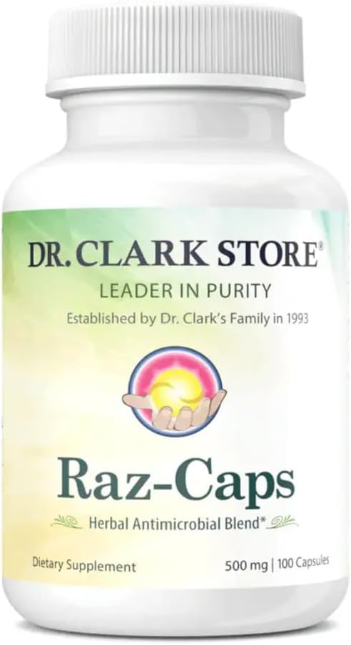 Dr. Clark Raz-Caps Supplement, 500mg, 100 Cápsulas de Gelatina