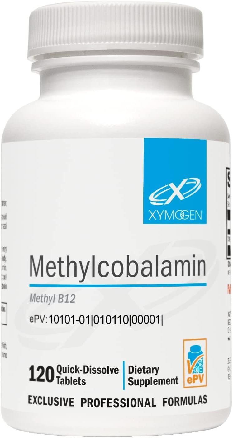 XYMOGEN Metilcobalamina 5 mg | Vitamina B12 Activa - 60 Comprimidos de Disolución Rápida