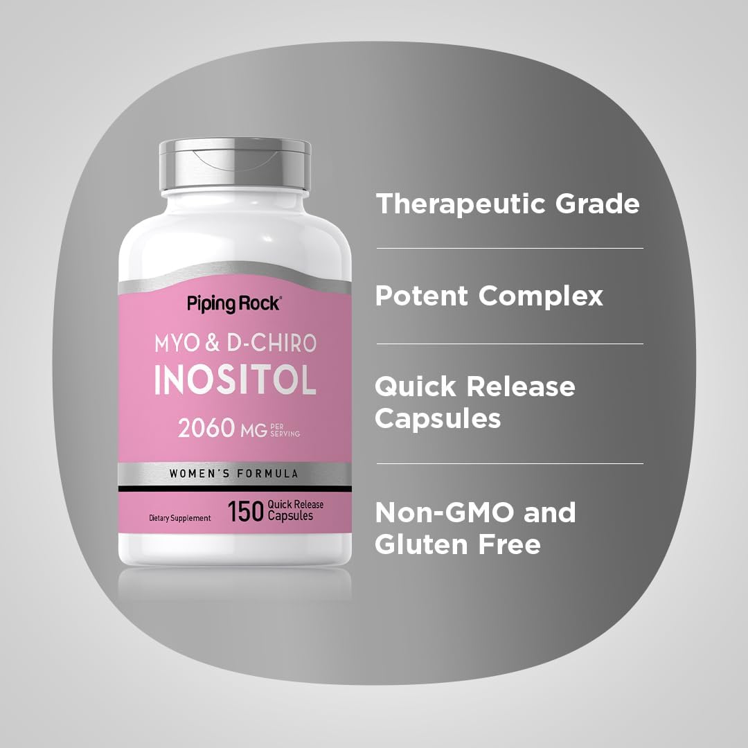 Myo-Inositol & D-Chiro Inositol | 150 Cápsulas | Fórmula Completa para Mujeres