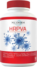 HRPVA Cold Sore Clear Skin Immune Support – Complejo B con L-lisina, Olivo, Equinácea y Vitaminas