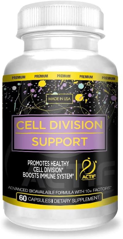 ACTIF Cell Division Support - Máxima Potencia con 10+ Factores, No GMO, 1 Mes de Suministro, Hecho en EE.UU.