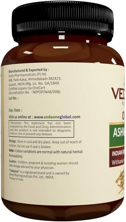 VEDAONE Ashwagandha Orgánica en Cápsulas - – Pureza y pruebas: La verificación por terceros aporta confianza sobre – Image 3