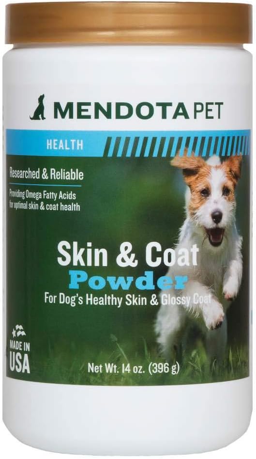 Mendota Pet Skin & Coat Powder - Suplemento para Piel y Pelaje Saludable - 396 g