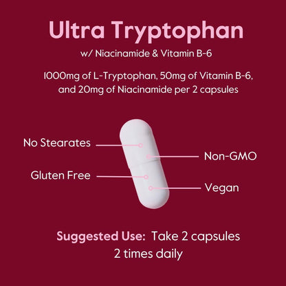 BESTVITE Ultra L-Triptófano 500mg con B3 y B6 - 120 Cápsulas Vegetales – Image 5