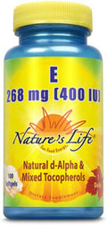 Nature's Life Vitamina E 400 UI - 100 Cápsulas Blandas