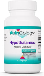 Nutricology Hipotálamo Bovino Liofilizado - 500 mg - 100 Cápsulas Veganas
