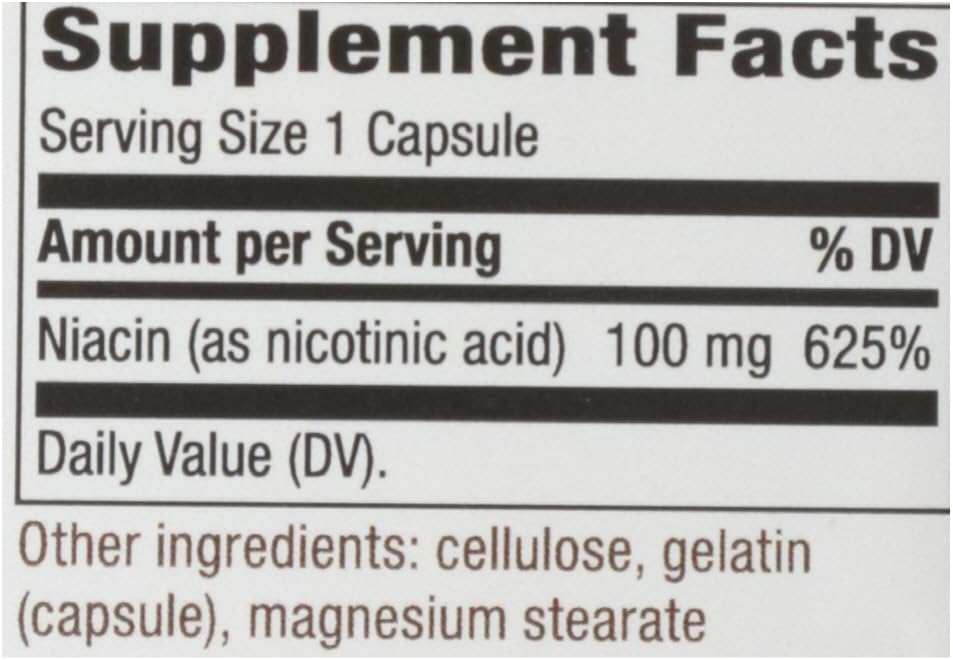 Nature's Way Niacina 100 mg, 100 Cápsulas