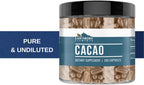 Earthborn Elements Cacao en Cápsulas (200 Cápsulas), Puro y Sin Diluir, Sin Aditivos