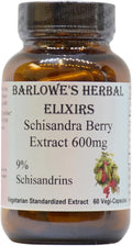 Barlowe's Herbal Elixirs Extracto de Baya Schisandra | 9% Schisandrinas | 600mg | 60 Cápsulas Veganas