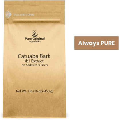 PURE ORIGINAL INGREDIENTS Corteza de Catuaba, Extracto 4:1, Polvo Fino, Complemento Alimenticio (454 g) – Image 3